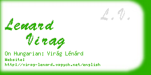 lenard virag business card