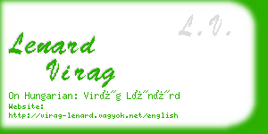 lenard virag business card